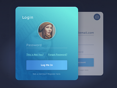 Login / Register login membership register sign in sign up ui