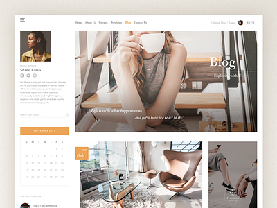 Blog blog clean fashion lifestyle ui web website