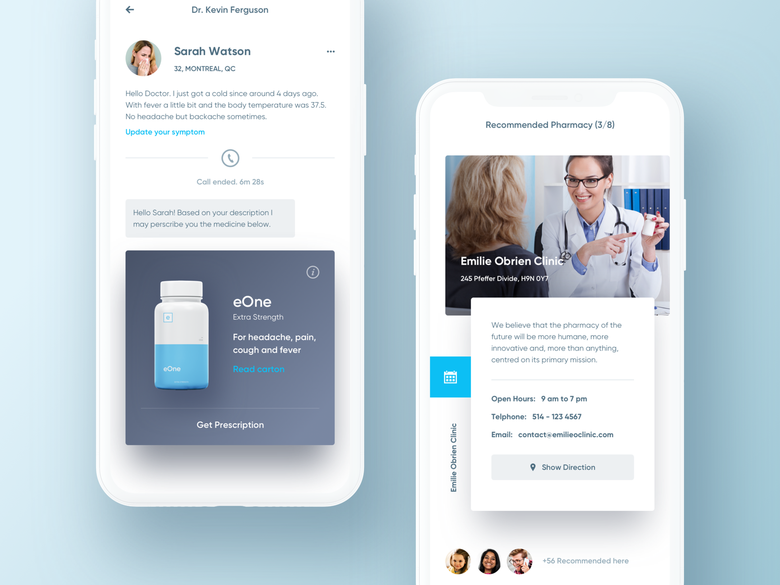 Online family doctor app. by Yi Li for Hiwow on Dribbble