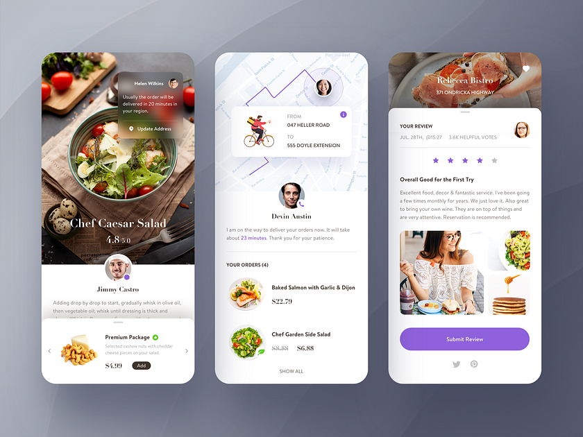 Fastfood order app. by Yi Li on Dribbble