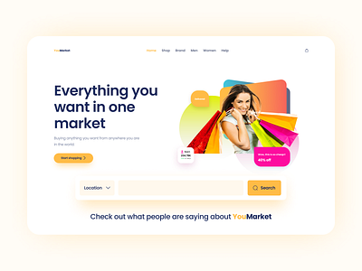 YouMarket ecommerce website design design figma typography ui uiux ux web app web design website xd