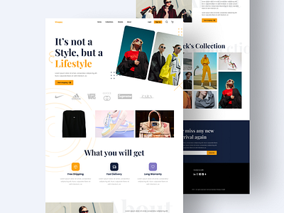 Shoppy | Ecommerce Website Landing Page art direction branding design figma illustration landing page logo product design typography ui uiux ux web app website website design