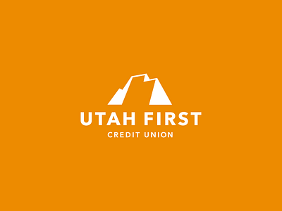 Utah First Credit Union Logo branding design logo mountain refresh utah