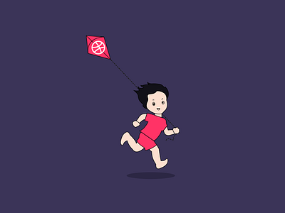 Hello dribbble! debut debuts dribbbler firstshot happy kid player timetofly