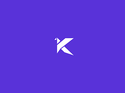 K + Bird Mark bird branding kevent letterk logo origami