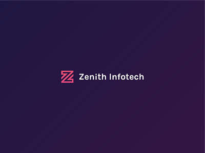 Zenith Infotech Logo branding colorful company corporate logo zenith