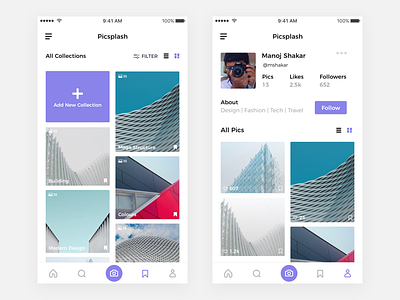 Picsplash Profile & Collection Page