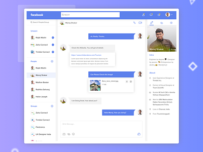 Messenger Visual Exploration by Manoj Shakar on Dribbble