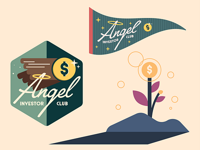 Angel Investor Club art artwork branding design finance illustration logo logo design tech technology typography vector