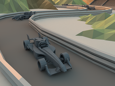 Grand Prix [WIP] 3d c4d cars cinema 4d digital formula one low poly racing car render