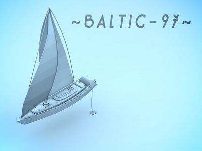 Baltic 97 3d boat c4d cinema 4d digital low poly model render sailing ship