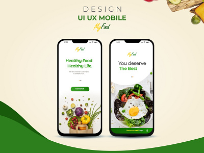 My Food Design app branding design food illustration typography ui vector