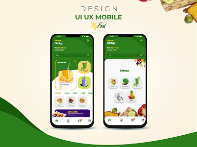 My Food Menu app branding design food illustration typography ui vector