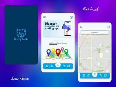 Disaster and Routing App app design graphic design ui ux