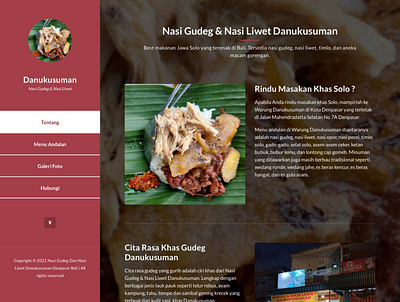 Danukusuman food gudeg traditional web web design web development website