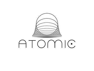 Logo concept for atom reaction