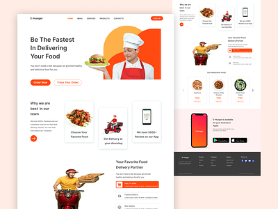 Landing Page For Food Delivery App