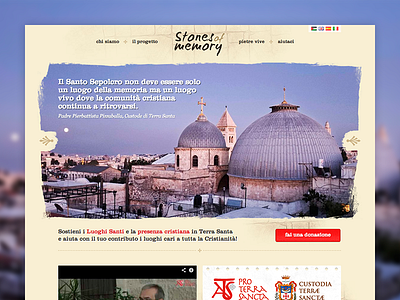 Stones of Memory layout slideshow stones web website wordpress