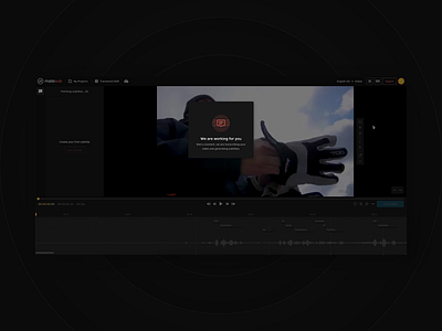 Create better subtitles with Matesub ai app artificial intelligence layout subtitle ui video