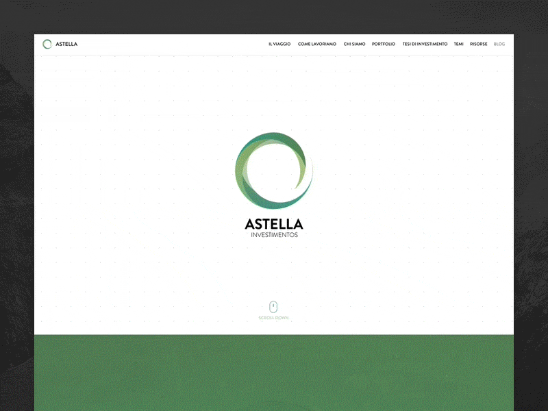 Astella Invest layout responsive scroll website