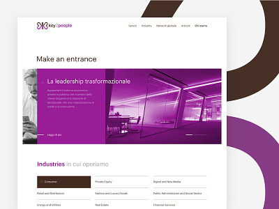 Key2people clean executive layout minimal ui website