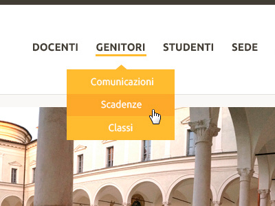 Istituto Tecnico San Paolo layout menu navigation web design