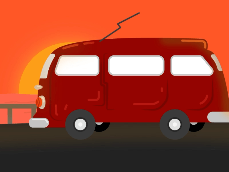 MOGRAPH with Won Day 1 | Van animation graphic design lessons motion graphics retro van vehicles