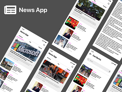 News App app design graphic design mobile news ui ux