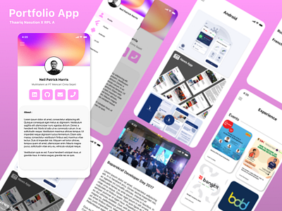 Portfolio App android app application design idnbs mobile portfolio ui