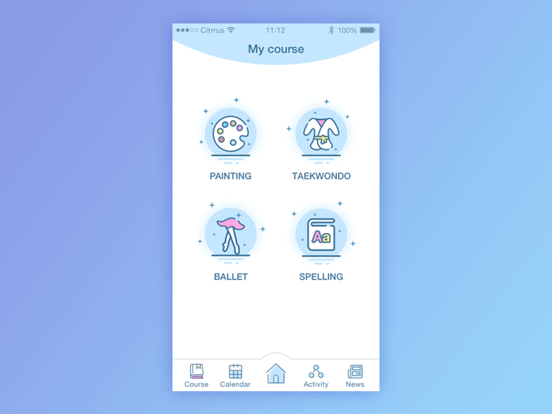 Prise activity animate blue children education filled outline icon page flow