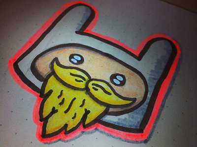 Doodle - Sketch - Super Mustache Time adventure time mustache