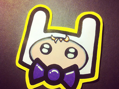 The Bow-Fynn - Adventure Time - handmade stickers adventuretime stickers