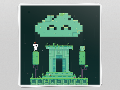 FEZ-Inspired Sticker Art