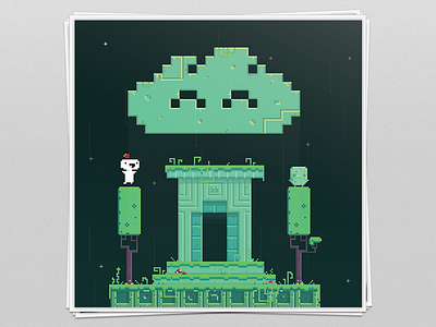 FEZ-Inspired Sticker Art cloudartist