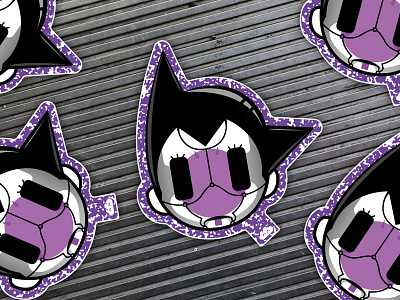 Purple Astro Geisha sticker