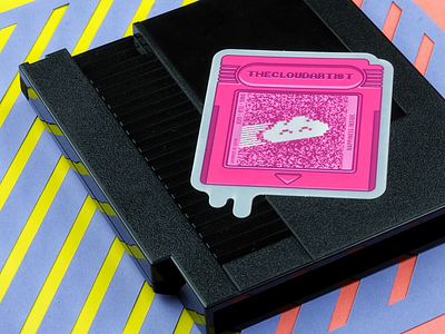 Pinky holographic gameboy cartridge