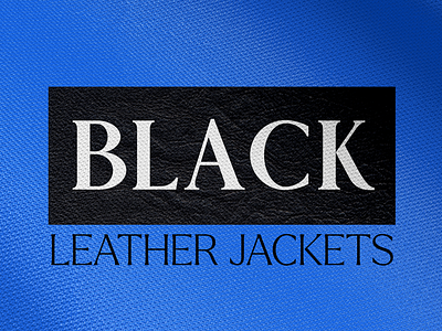 BLACK LEATHER JACKET LOGO