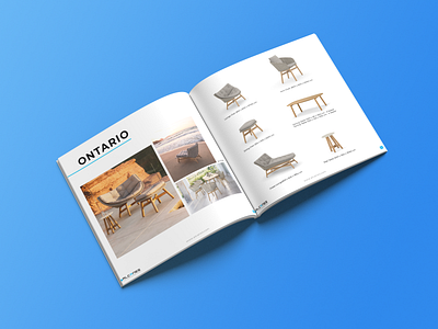 Outdoor Furniture Catalog ad banner blue branding catalog catalogue furniture catalog graphic design mockup outdoor furniture catalogue typography