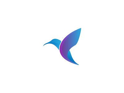Hummingbird animal bird branding colibri flat fly gradient logo logotype mark minimalist