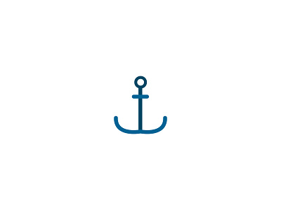 Minimalistic anchor anchor branding deep flat logo logotype mark mini minimalism minimalist sea