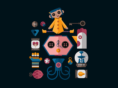 Coraline book illustration by Tugsjargal on Dribbble