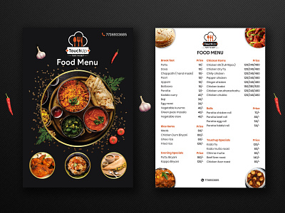 Menu Card Design branding foodmenu graphic design illustration logo menu templates typography vector