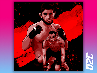 Tony ferguson vs Khabib Nurmagomedov Illustration