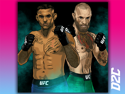 Mcgregor vs Poirier boxing branding design fighting illustration logo mma ufc