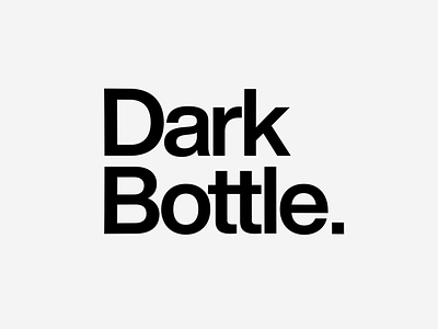 ✨ Dark Bottle - Liquid Logo Animation #4 animation logo animation logo mark mark type mark typography typography art typography logo