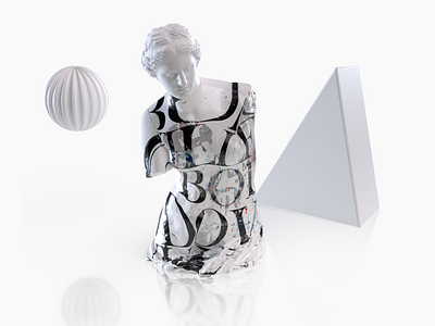 Bodoville Sculptures & Typography #1 - Venus 3d 3d art rebranding sculptures typography venus venus de milo