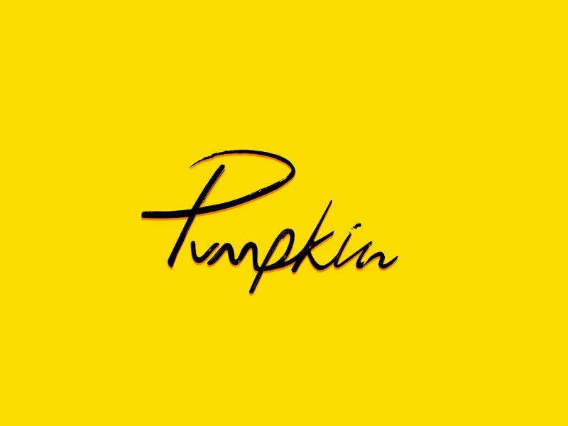 Pumpkin Animated Wordmark / Logotype 2d after effects animation brand design logo motion pumpkin yellow