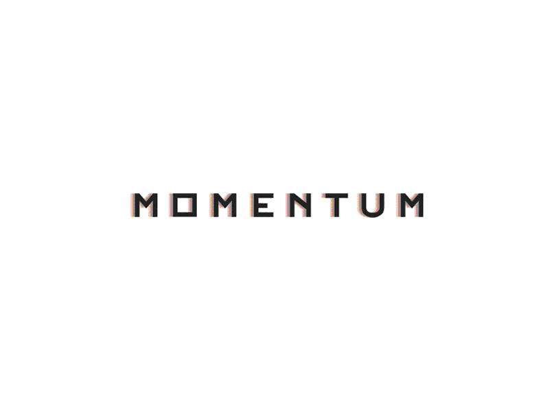 Momentum Logo / WordMark animation brand clear design glitch logo momentum motion simple