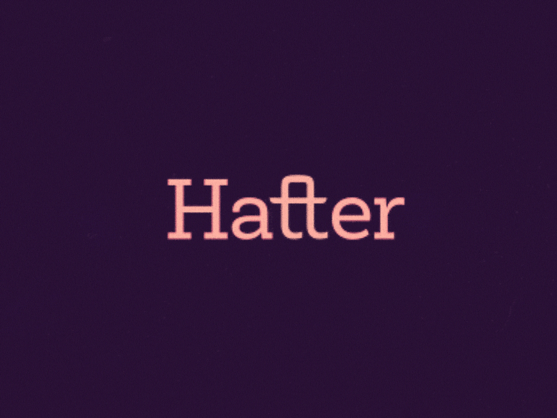 Hatter Logo / WordMark 2d alice aliceinwonderland branding design disney graphics hatter logo motion simple