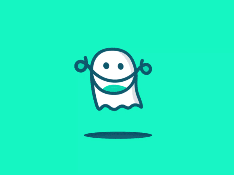 Ghosty Hovering Around 👻 2d after effects brand ghost logo mascot mascot logo motion